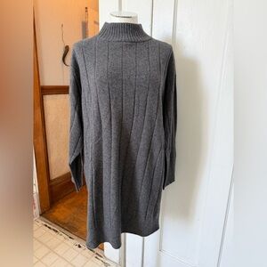 Eileen Fisher Grey 💯 Cashmere Sweater Tunic NWOT